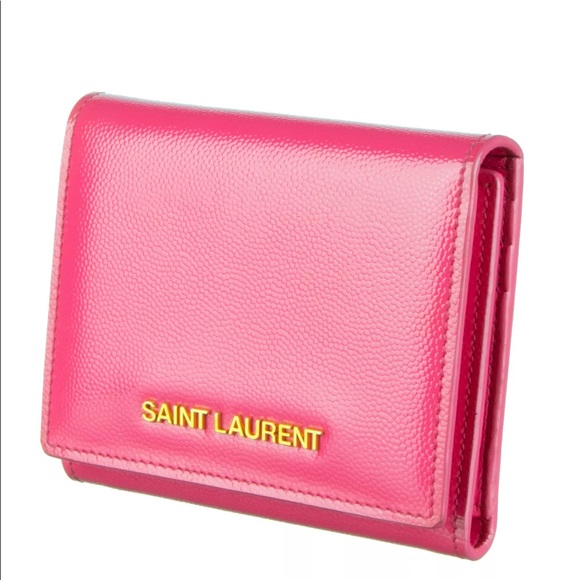 Saint Laurent Paris GrainDePoudre Compact Wallet - Picture 6 of 7